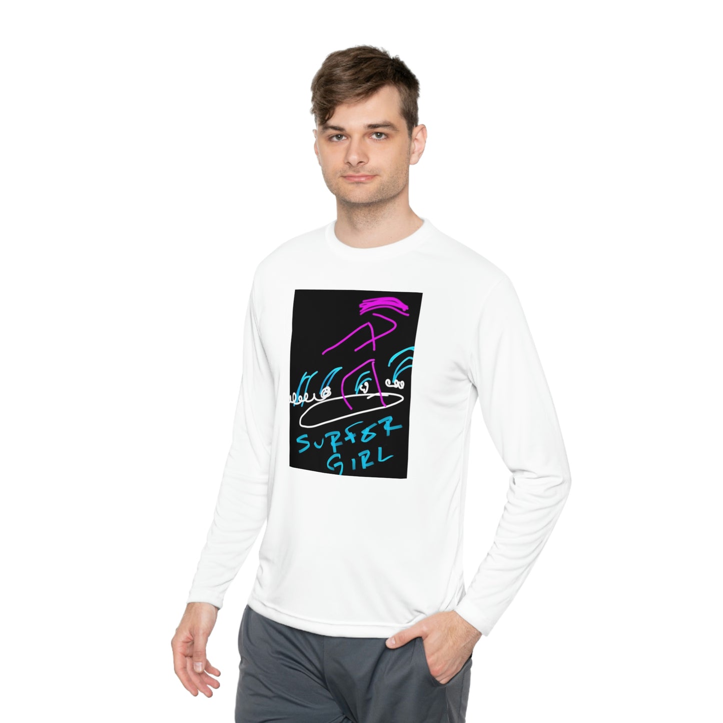 Surfer Girl- Unisex Lightweight Long Sleeve Tee- Adult