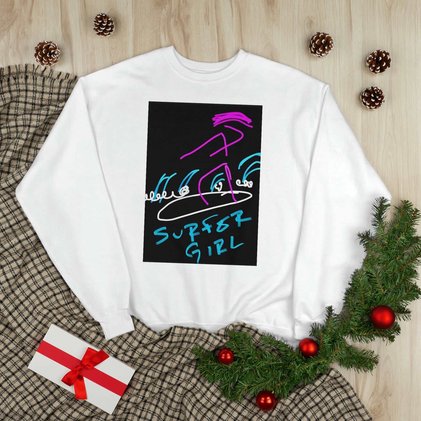 Surfer Girl- Unisex EcoSmart® Crewneck Sweatshirt