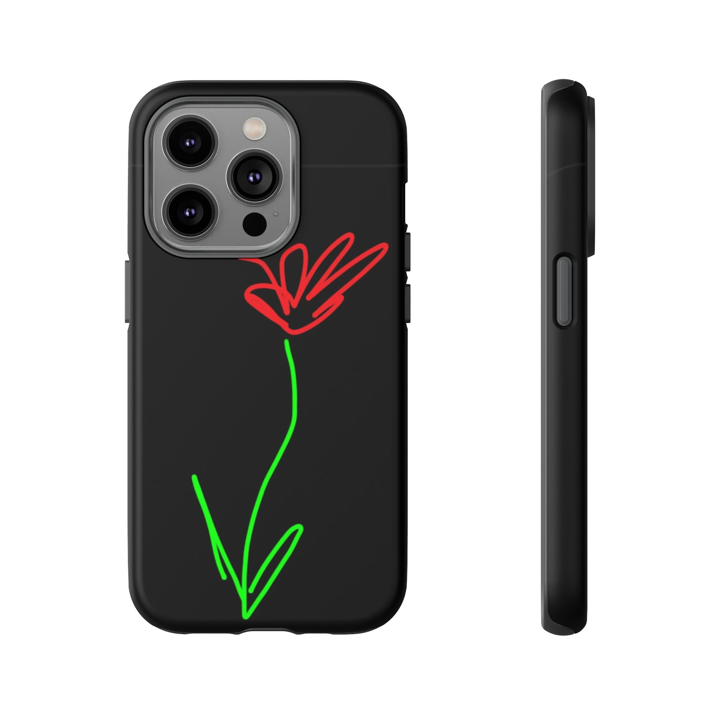 Red Flower- Tough Cases- 41 Phone Styles