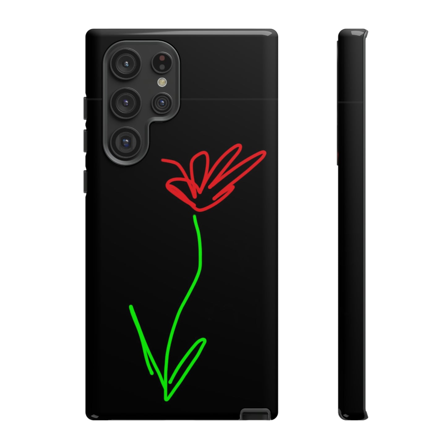 Red Flower- Tough Cases- 41 Phone Styles