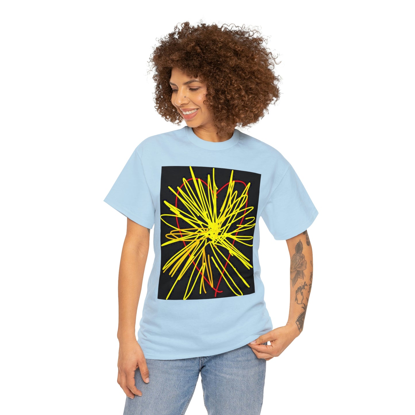 Heart Bursting With Light- Unisex Heavy Cotton Tee