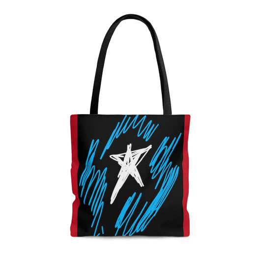 July 4th- Star Field- Tote Bag (AOP)- Black and Red