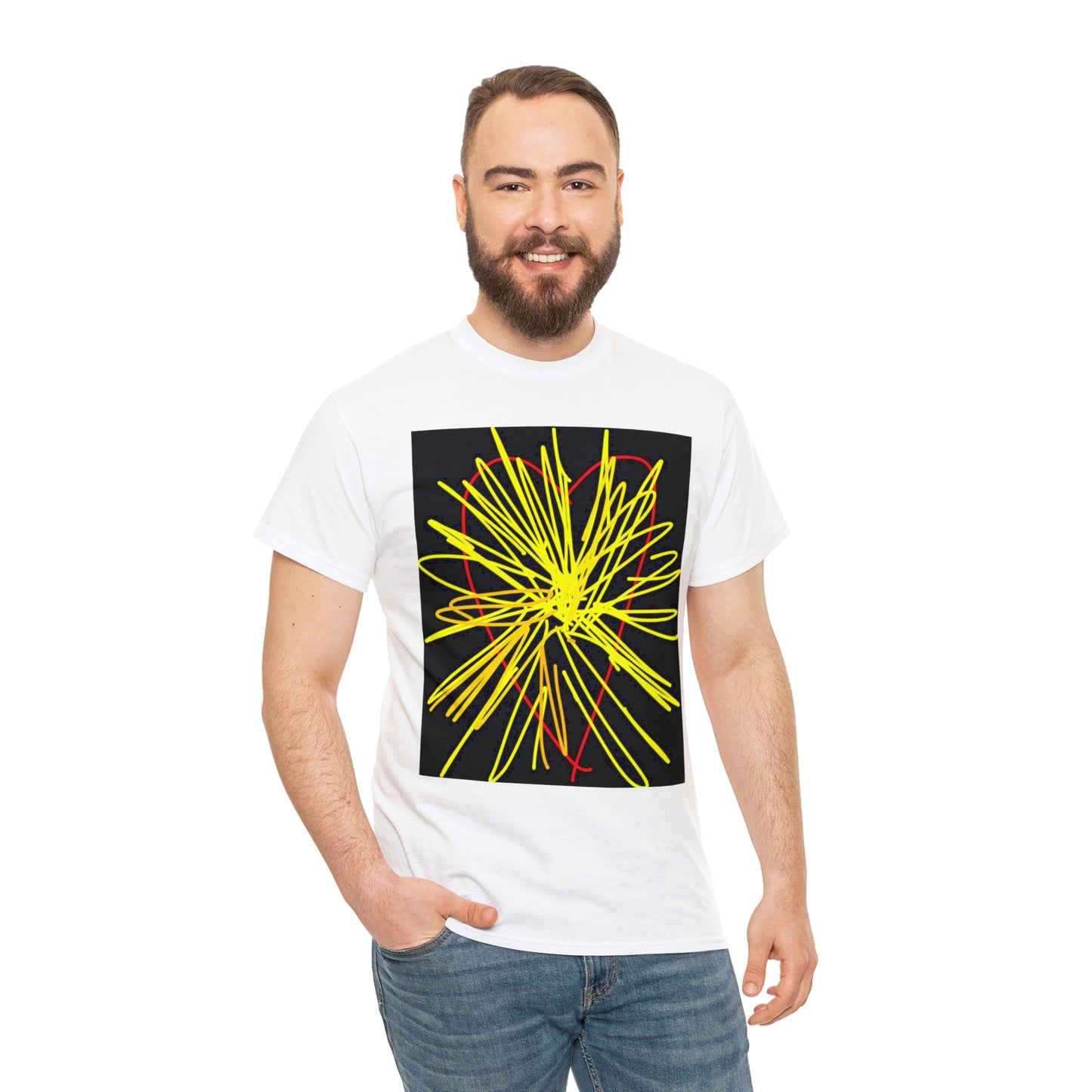 Heart Bursting With Light- Unisex Heavy Cotton Tee