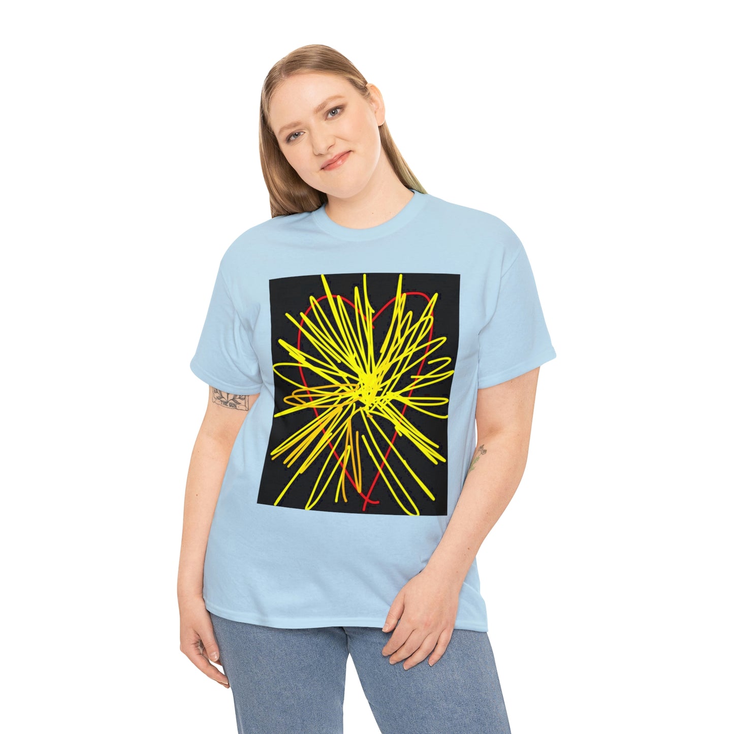 Heart Bursting With Light- Unisex Heavy Cotton Tee