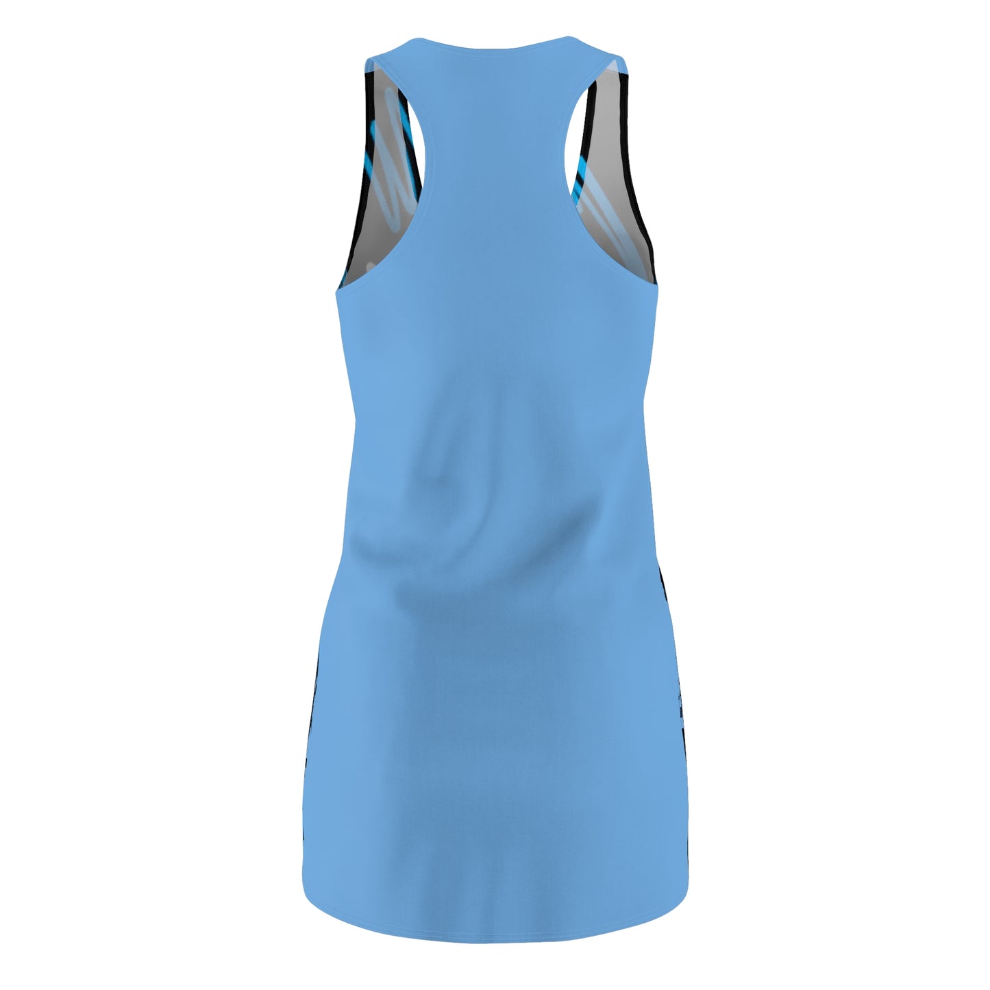 July 4th- Star Field- Women's Cut & Sew Racerback Dress (AOP)- Black and Blue