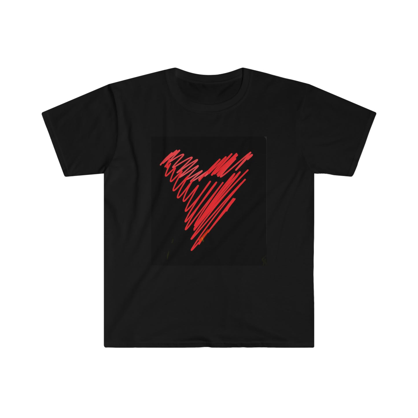 Scribble Heart- Unisex Softstyle T-Shirt