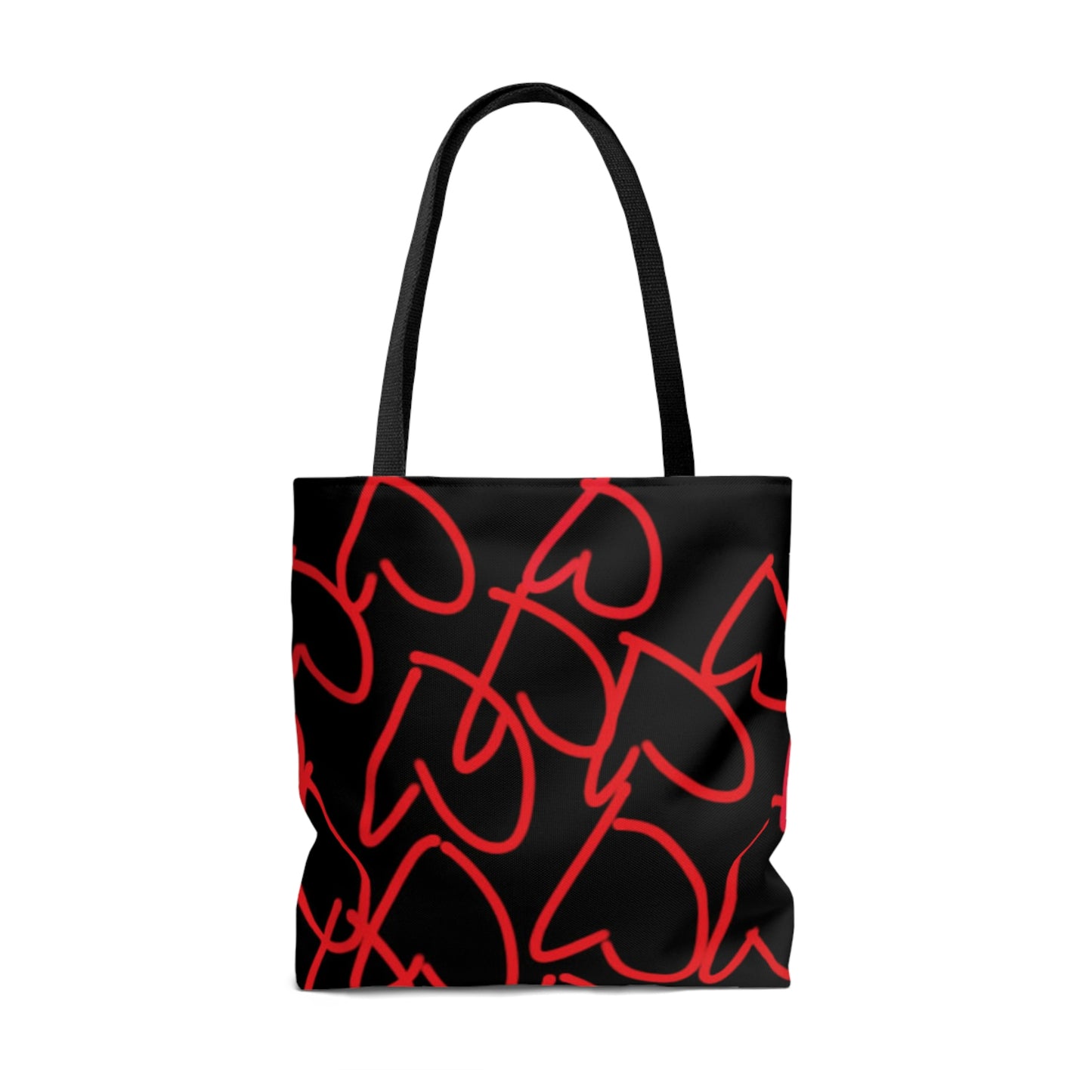 Million Hearts- AOP Tote Bag- Big Hearts/upside down