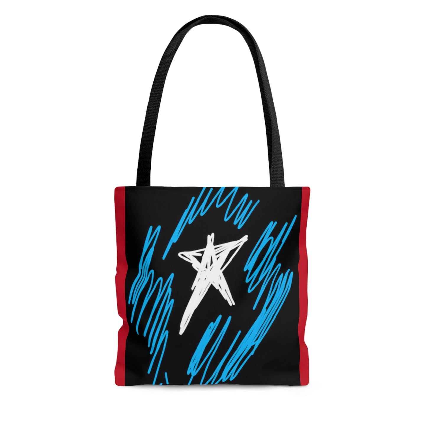 July 4th- Star Field- Tote Bag (AOP)- Black and Red