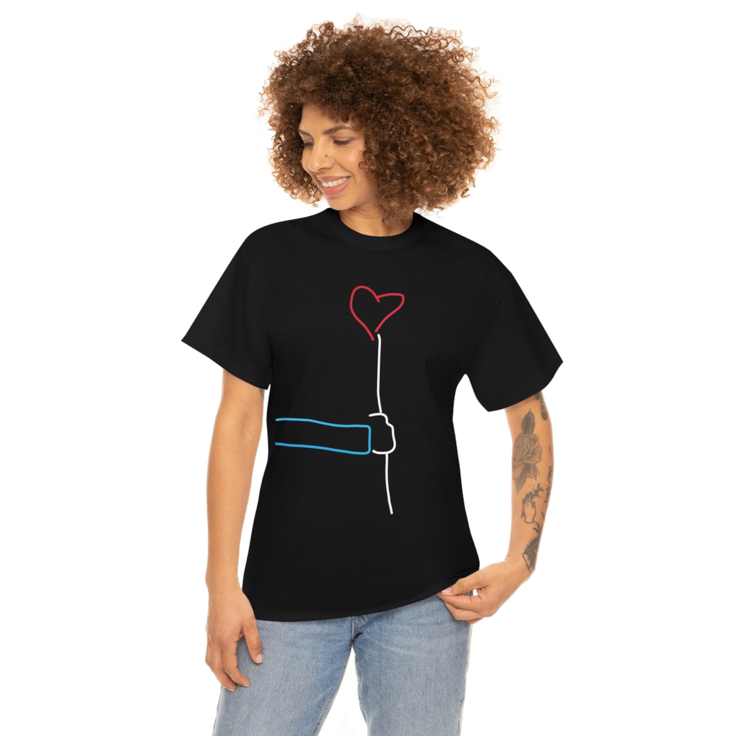 Heart Balloon- Unisex Heavy Cotton Tee