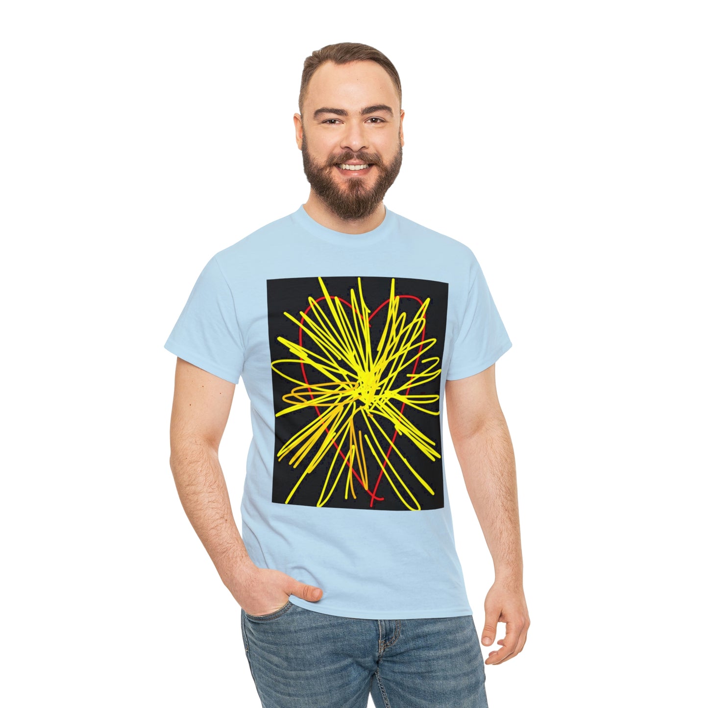 Heart Bursting With Light- Unisex Heavy Cotton Tee