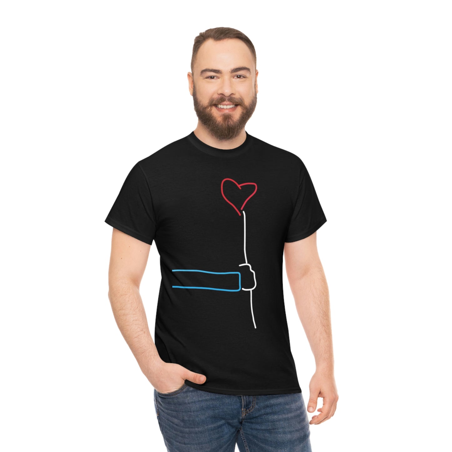 Heart Balloon- Unisex Heavy Cotton Tee