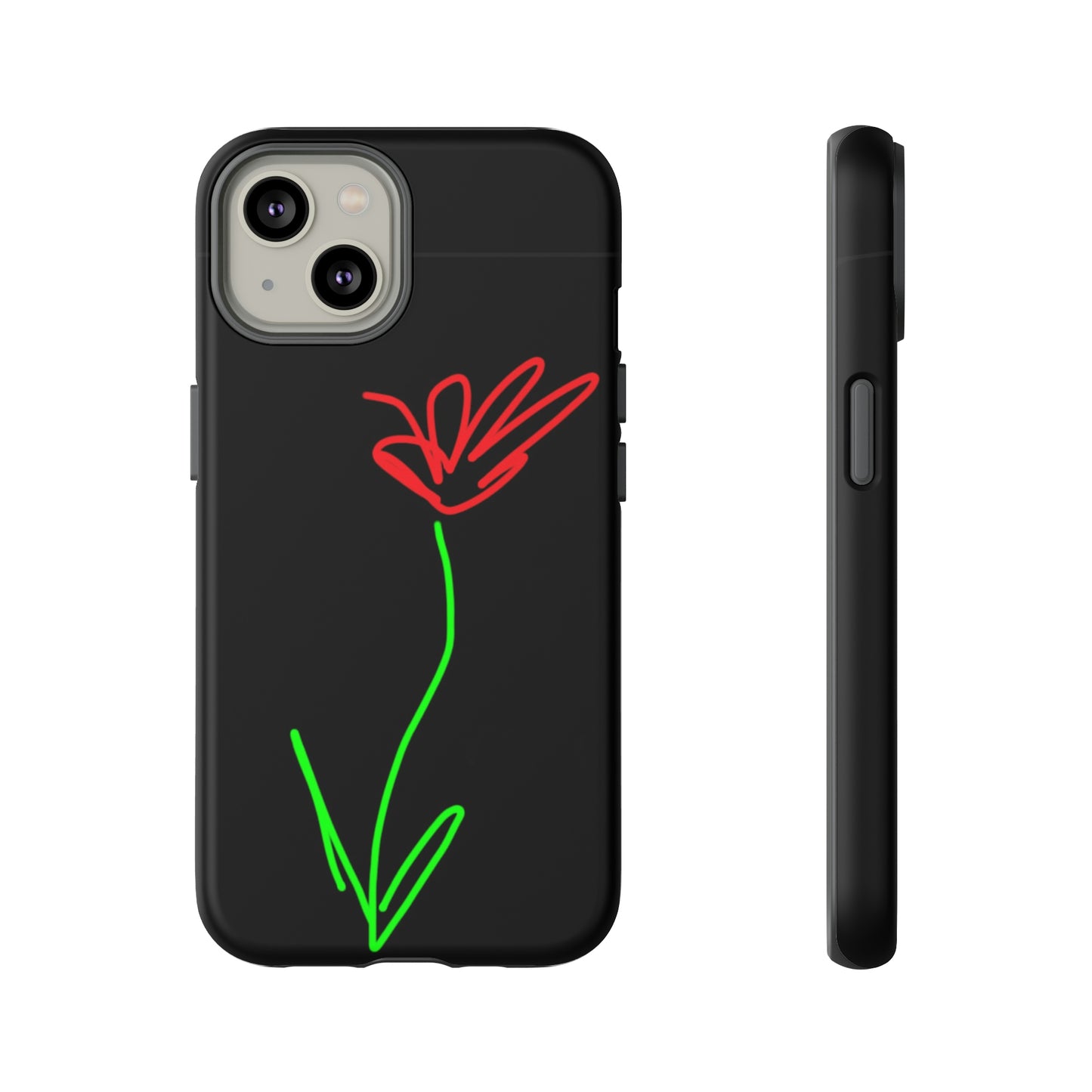 Red Flower- Tough Cases- 41 Phone Styles