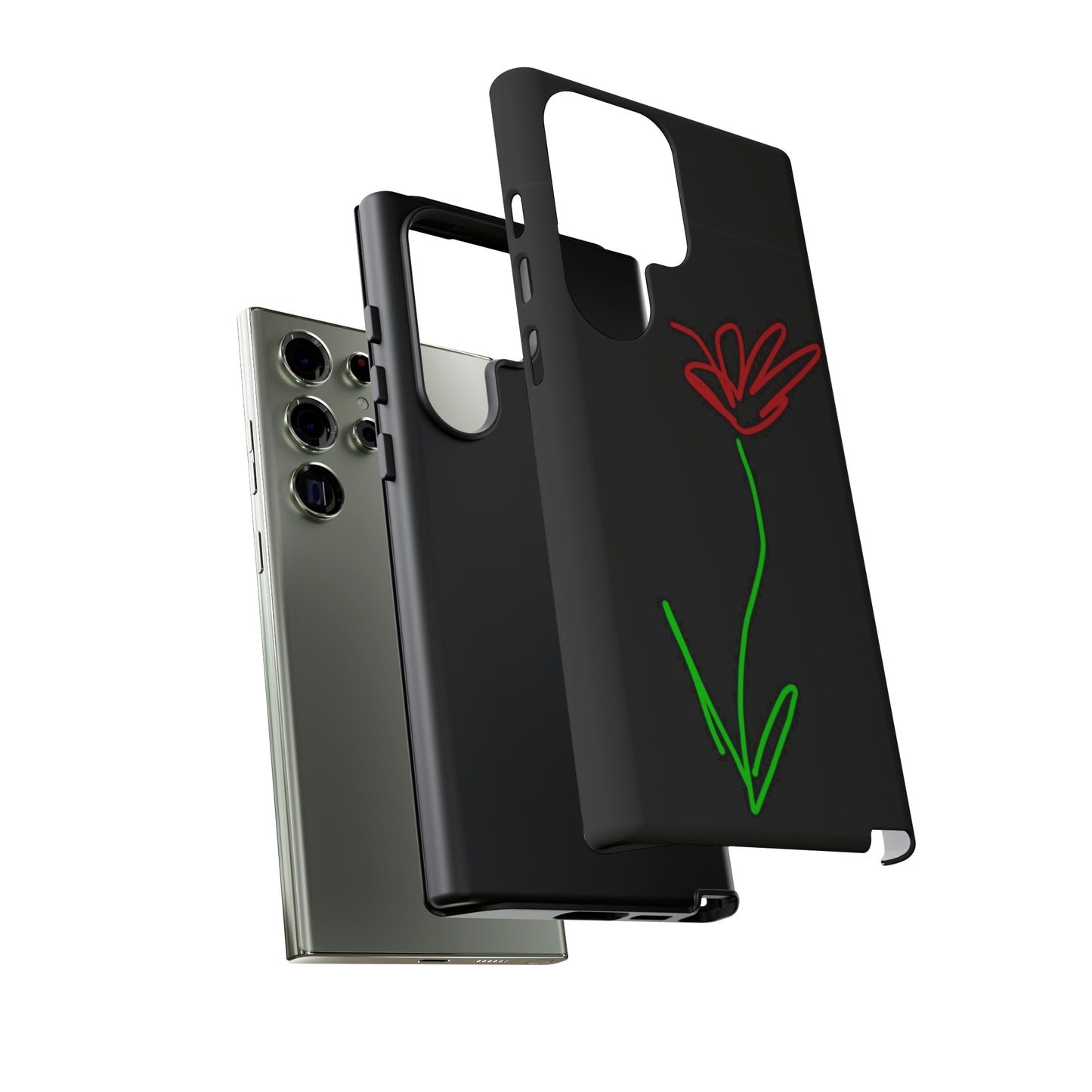 Red Flower- Tough Cases- 41 Phone Styles