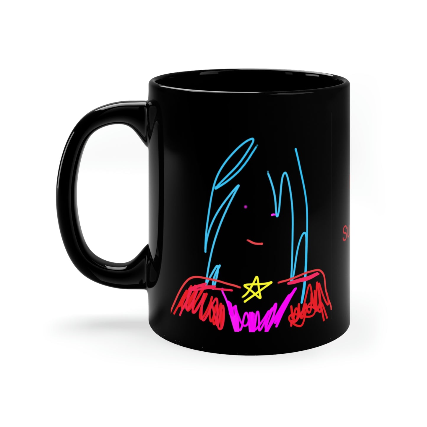 Superhero/Mom- 11oz Black Mug