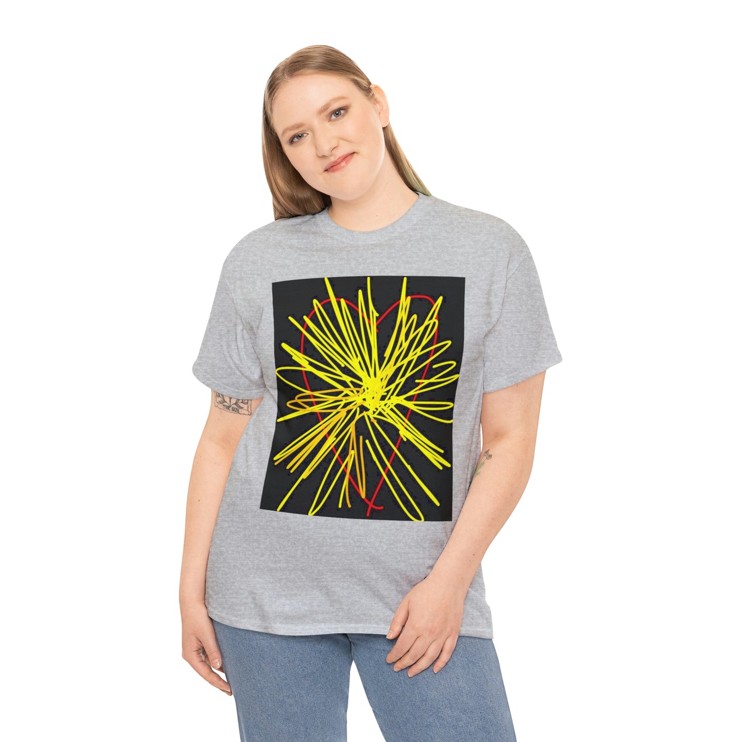 Heart Bursting With Light- Unisex Heavy Cotton Tee