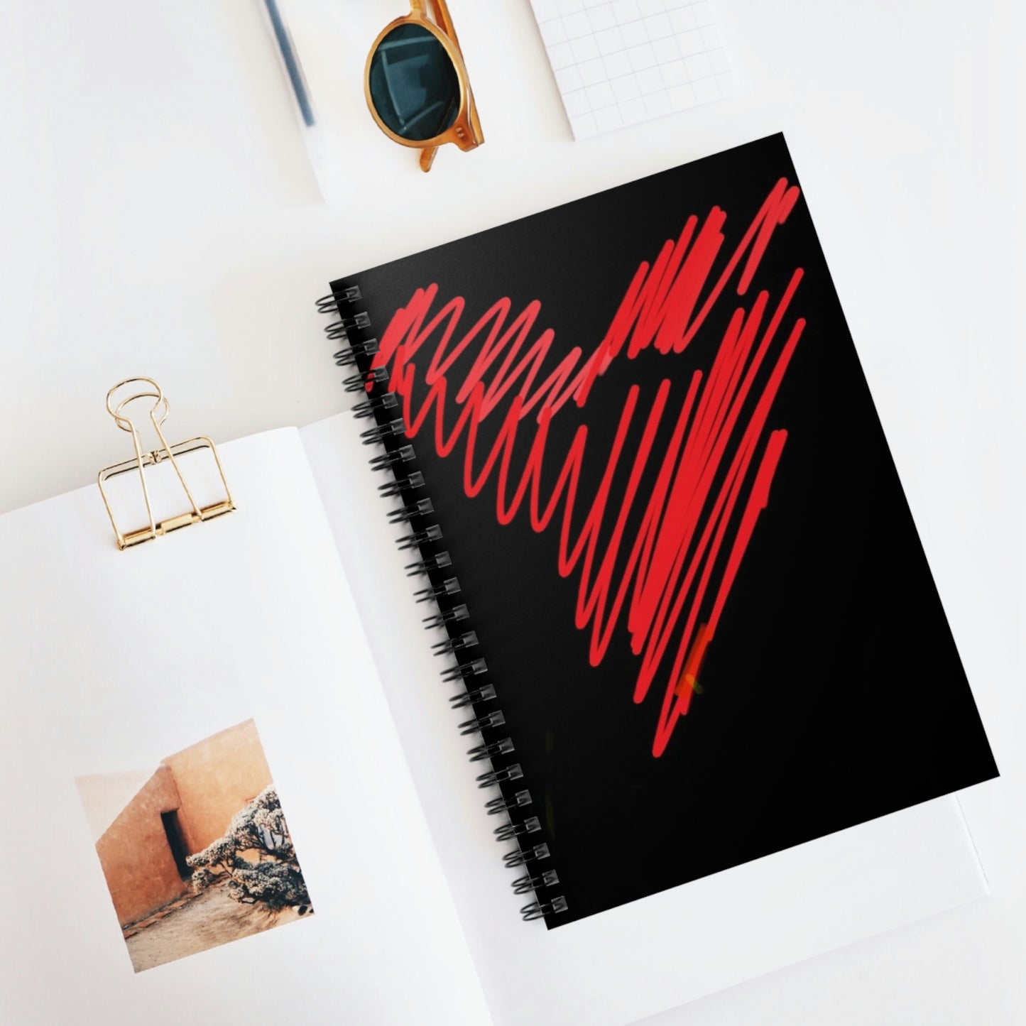 Scribble Heart- Spiral Notebook - Ruled Line