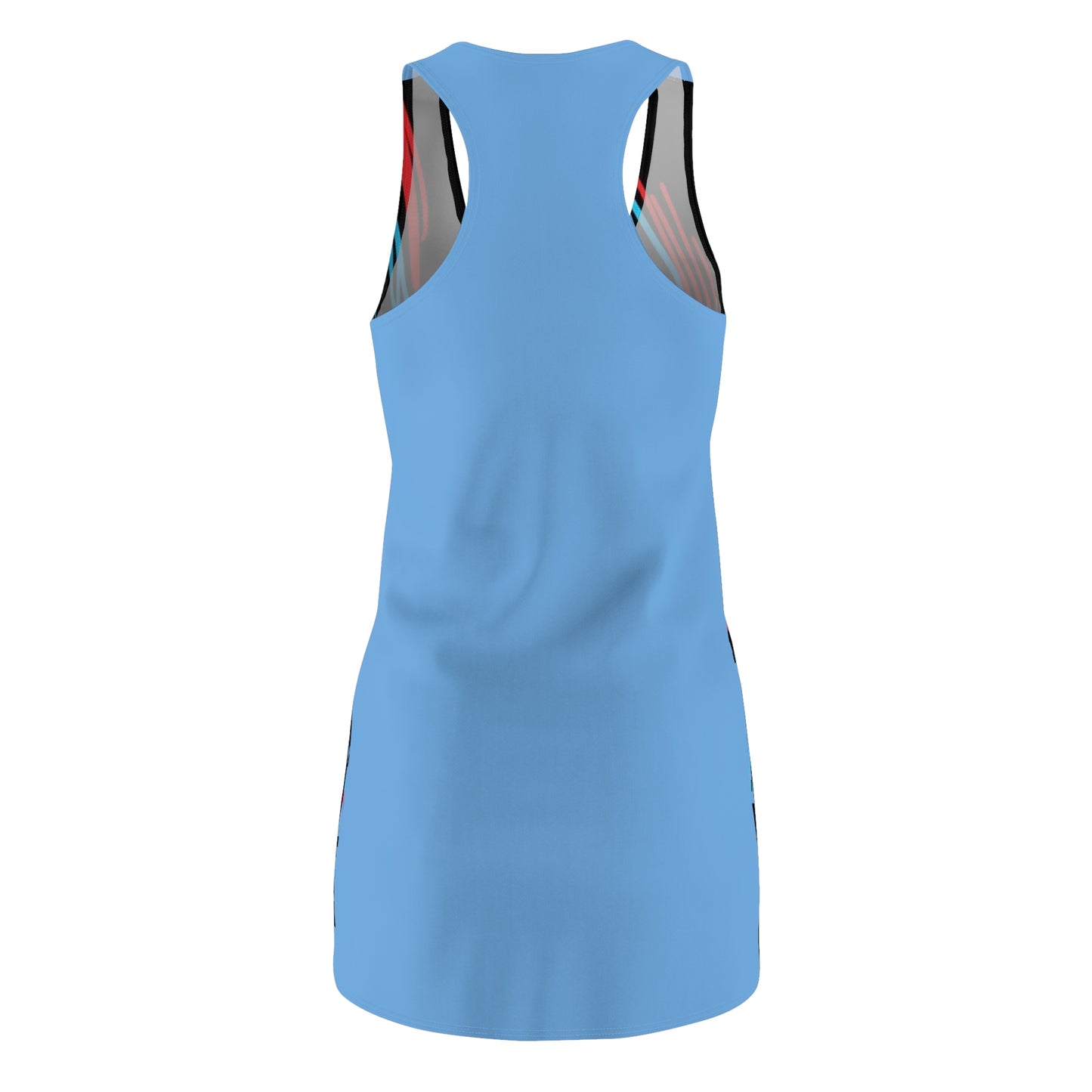 July 4th- Stars Stripes- Women's Cut & Sew Racerback Dress (AOP)- Black and Blue