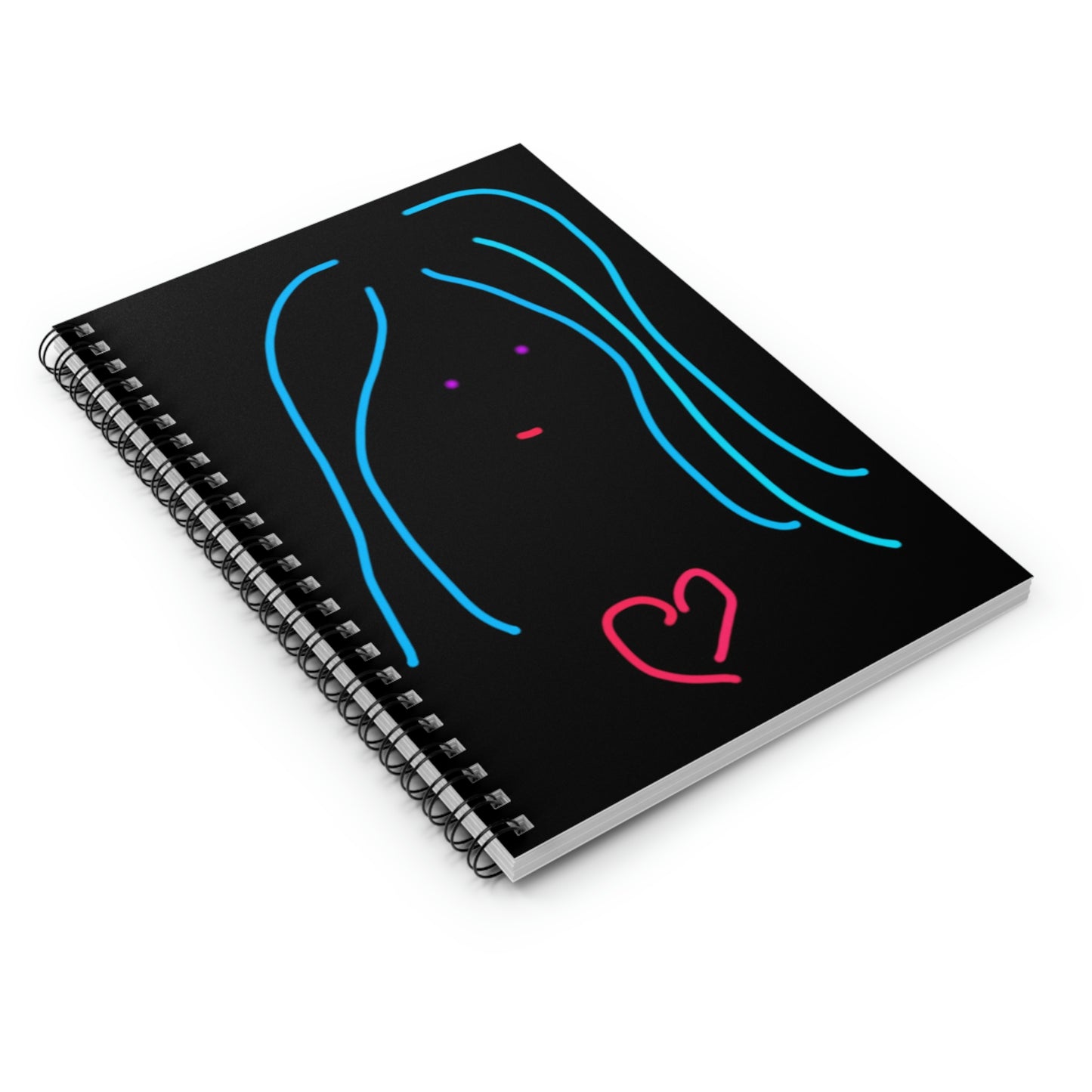 Heart Girl- Spiral Notebook - Ruled Line