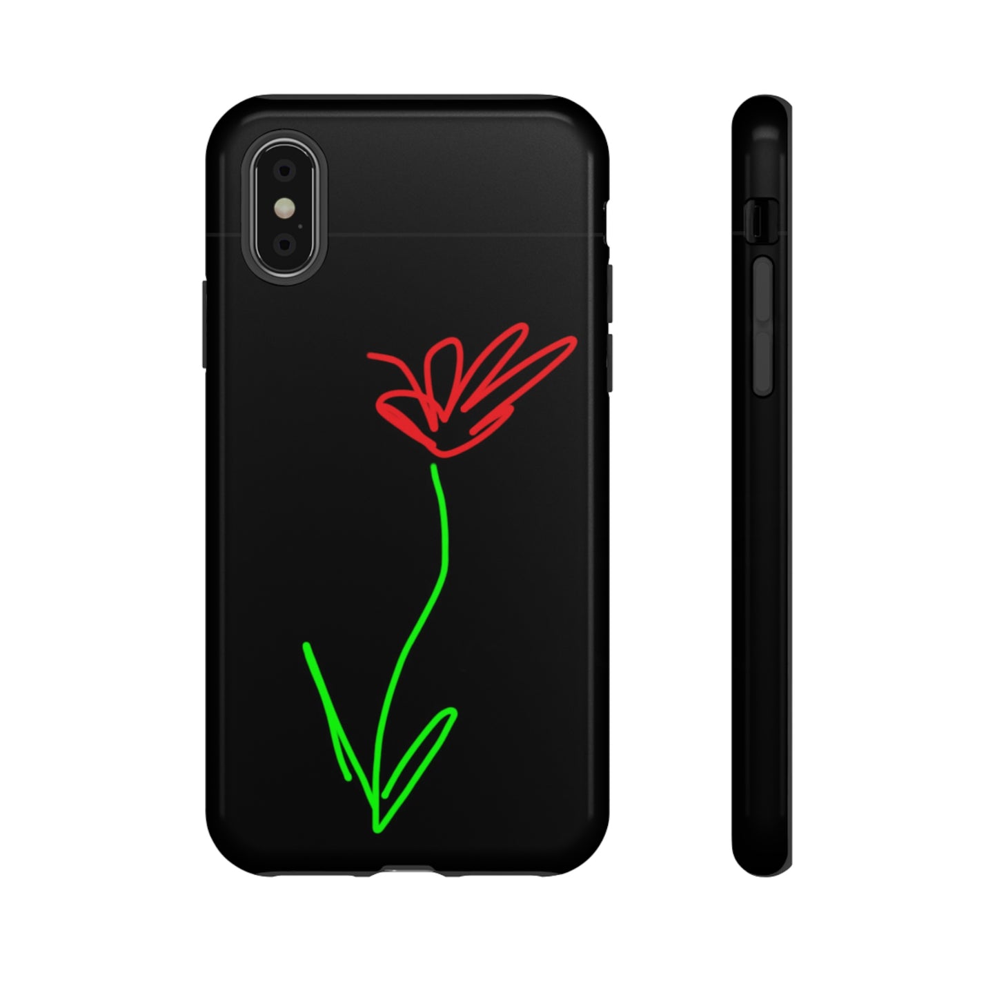 Red Flower- Tough Cases- 41 Phone Styles