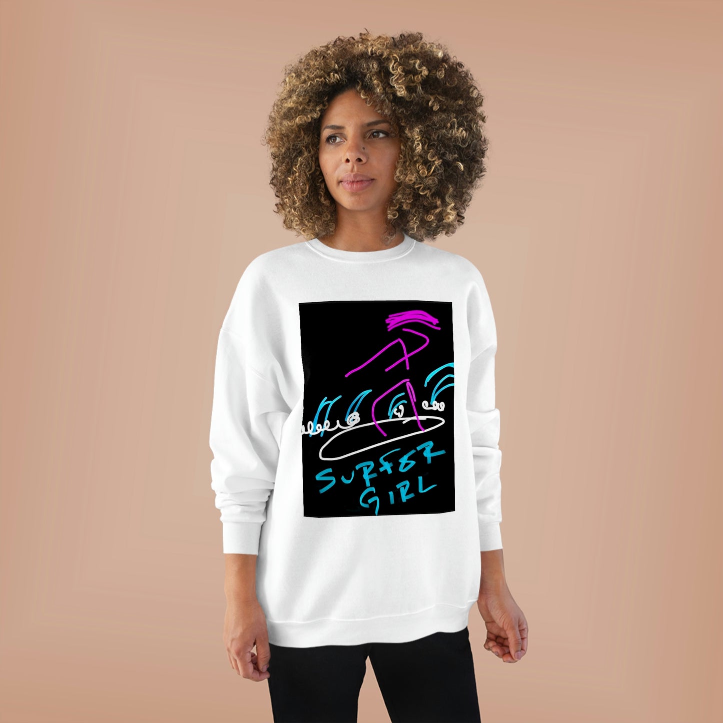 Surfer Girl- Unisex EcoSmart® Crewneck Sweatshirt