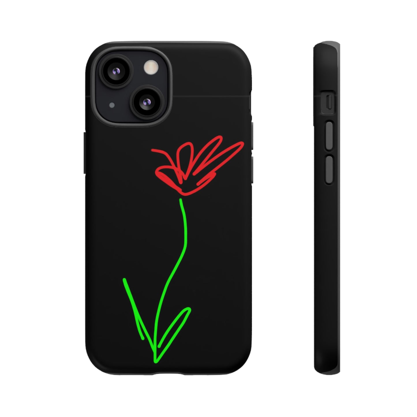 Red Flower- Tough Cases- 41 Phone Styles