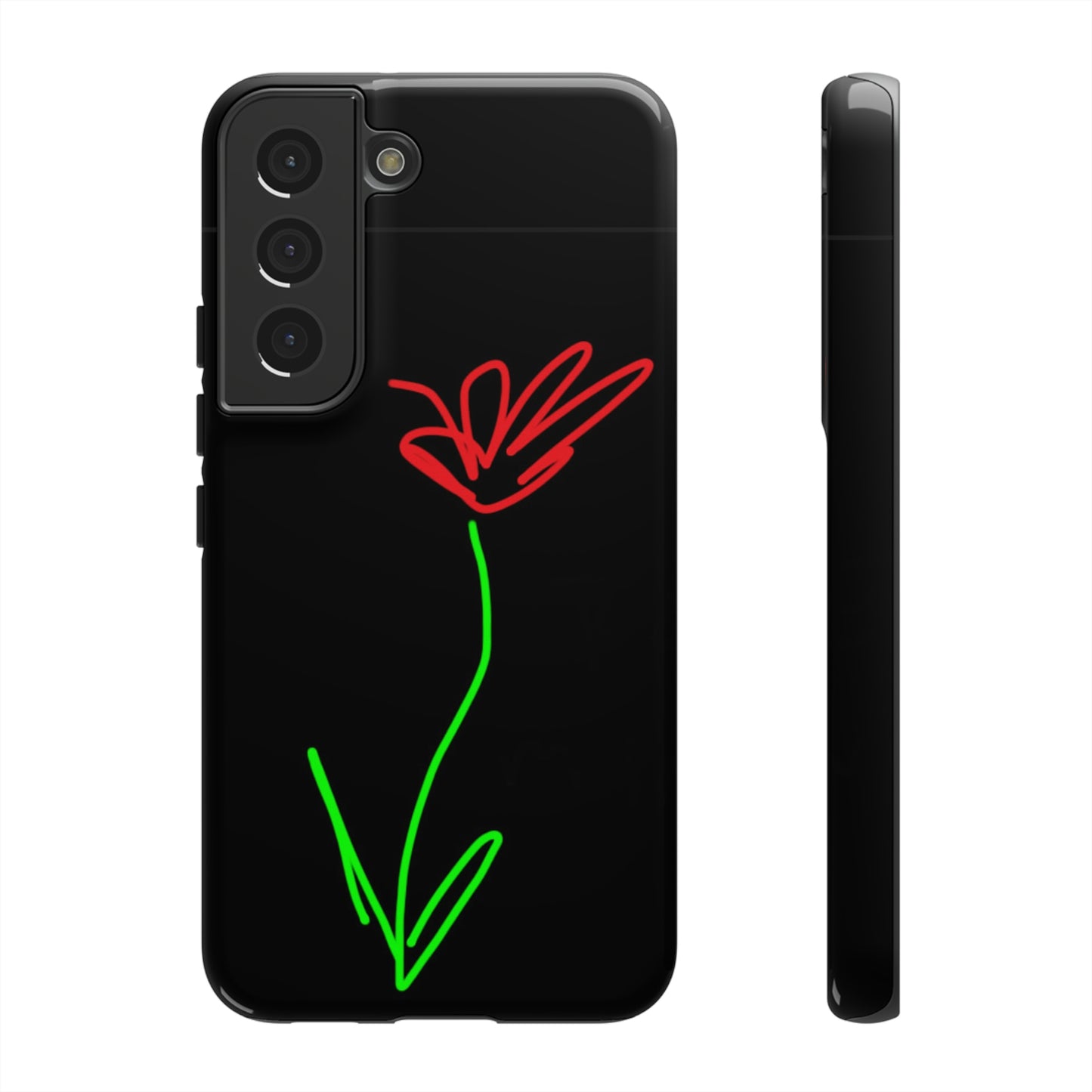 Red Flower- Tough Cases- 41 Phone Styles