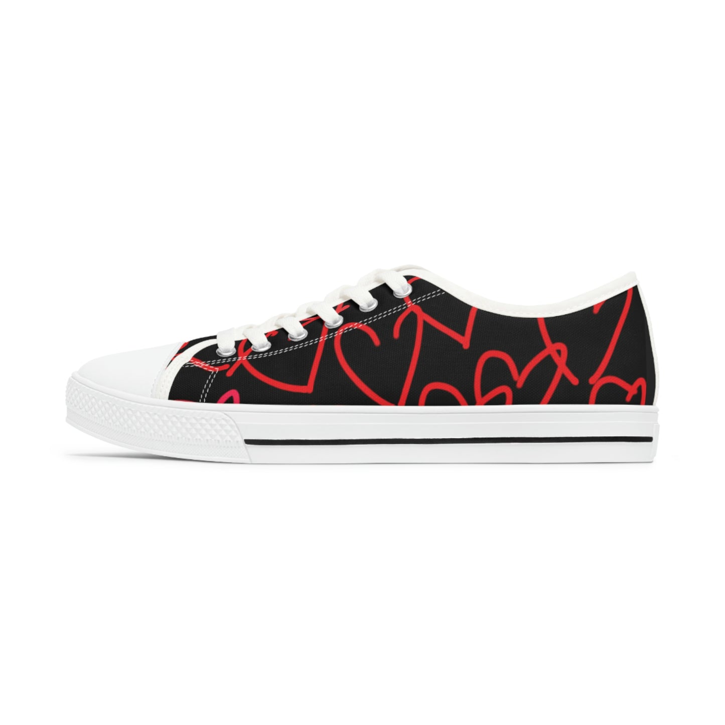 Million Hearts- Women's Low Top Sneakers