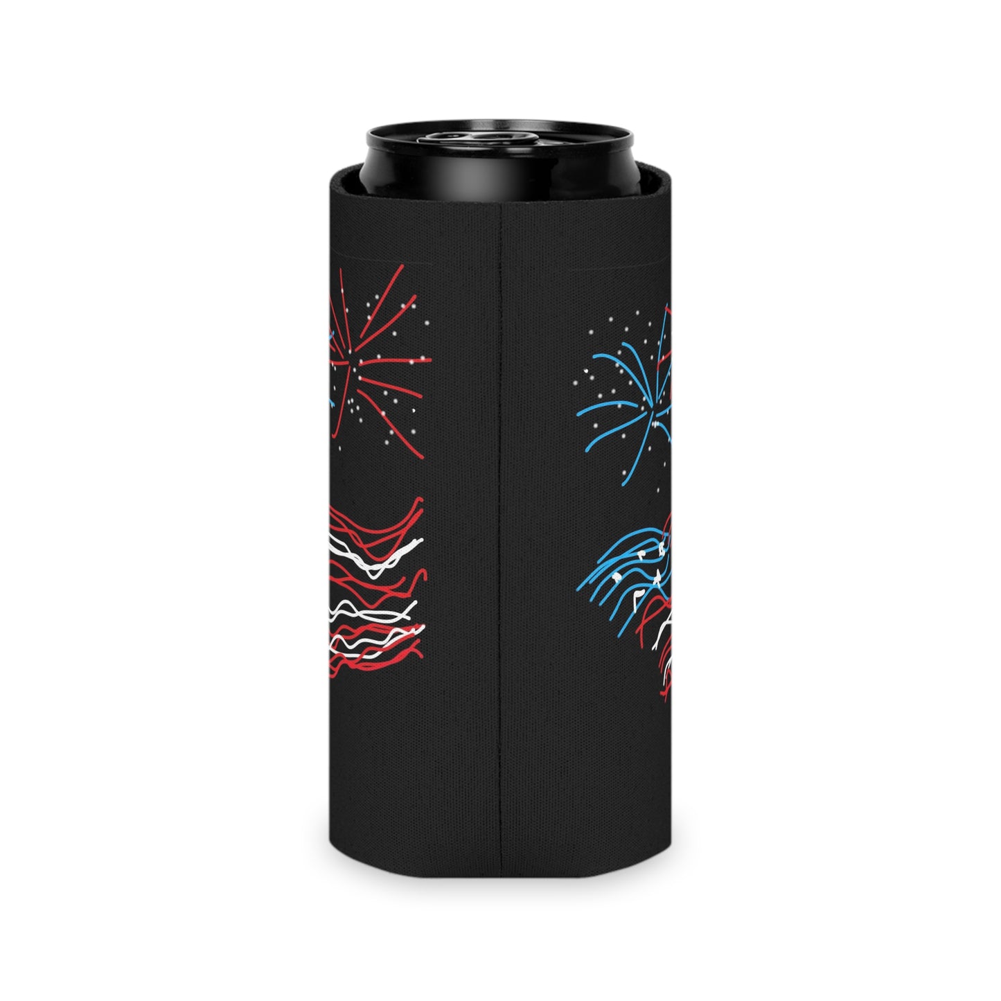 July 4th- Fireworks/x2- Can Cooler