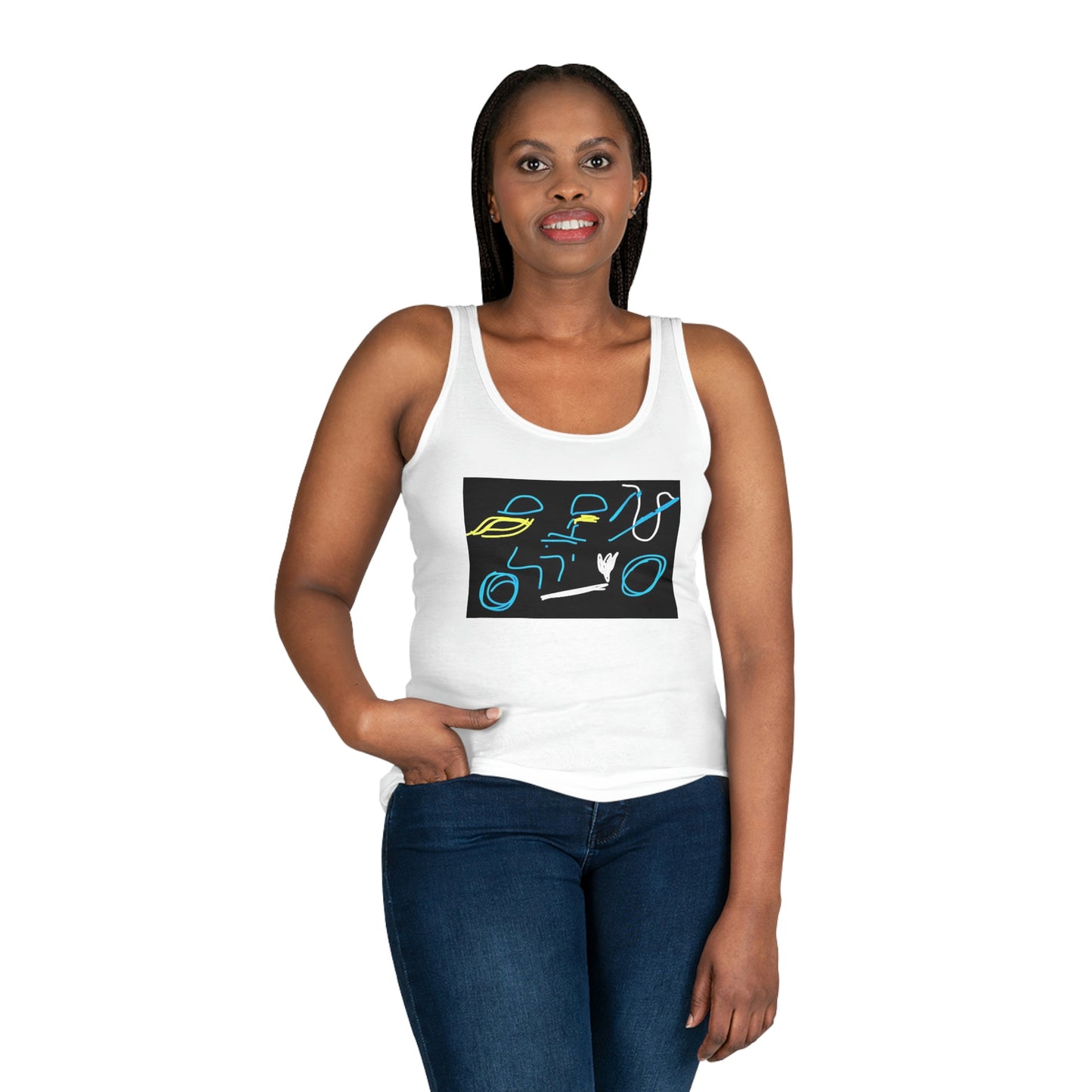 Blonde Biker Babe- Women's Tank Top