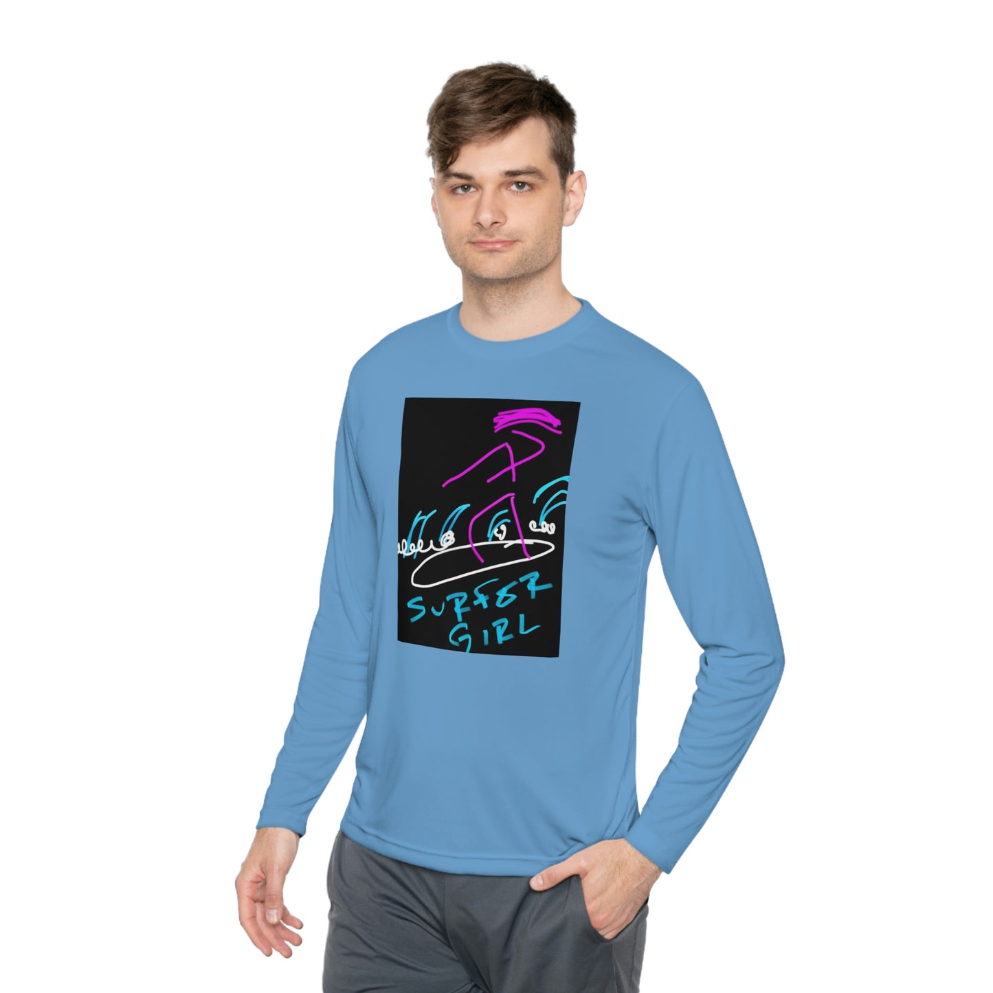 Surfer Girl- Unisex Lightweight Long Sleeve Tee- Adult