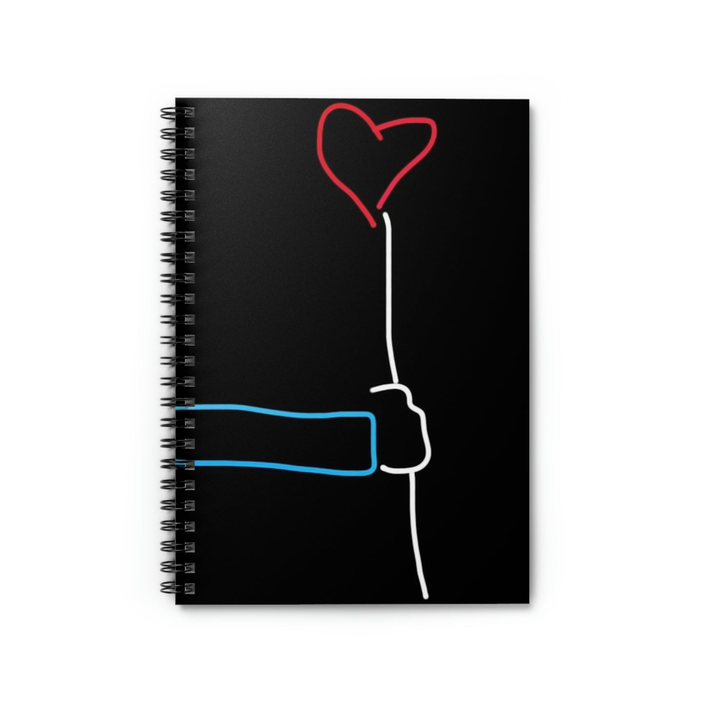 Heart Balloon- Spiral Notebook - Ruled Line