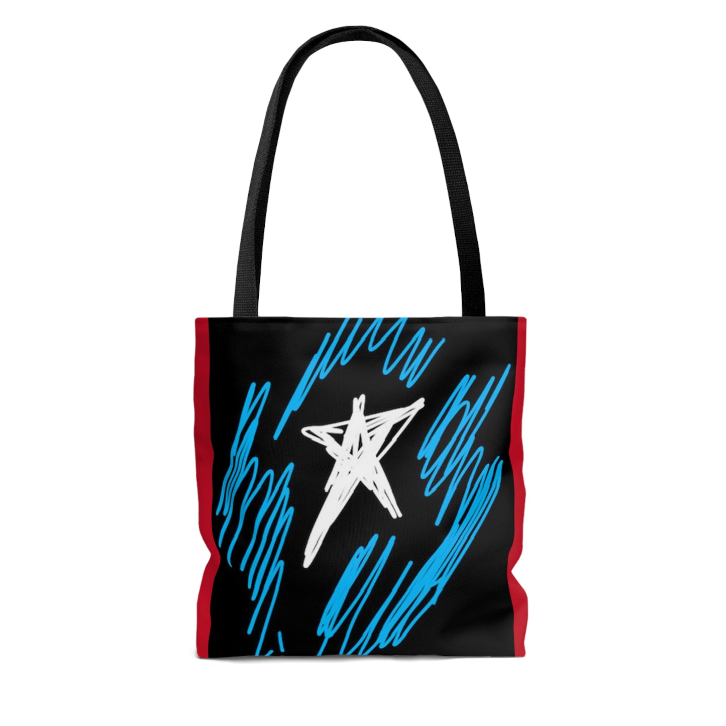 July 4th- Star Field- Tote Bag (AOP)- Black and Red