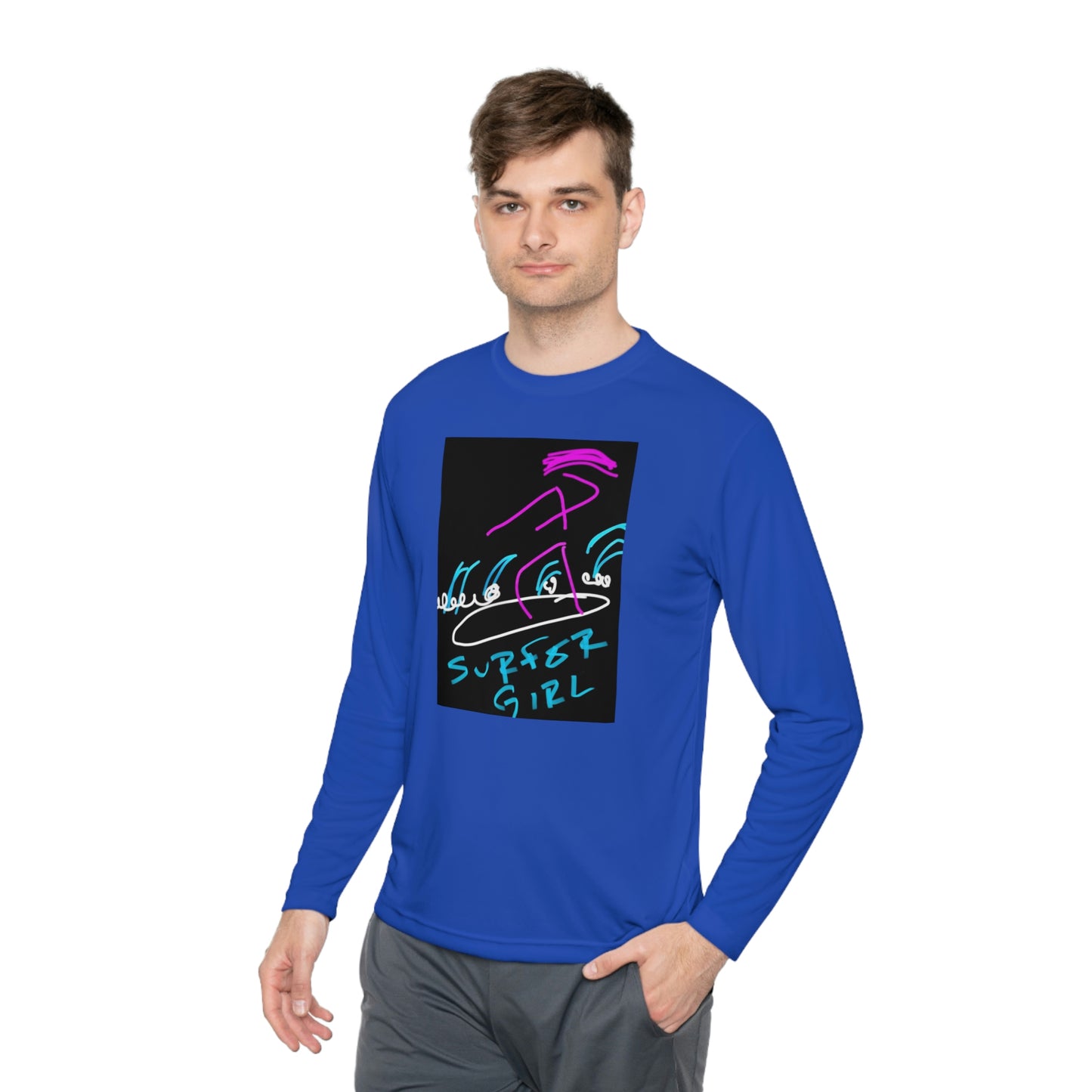 Surfer Girl- Unisex Lightweight Long Sleeve Tee- Adult