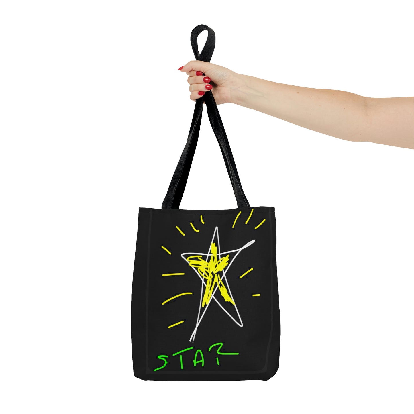 Star/Gold Heart- AOP Tote Bag