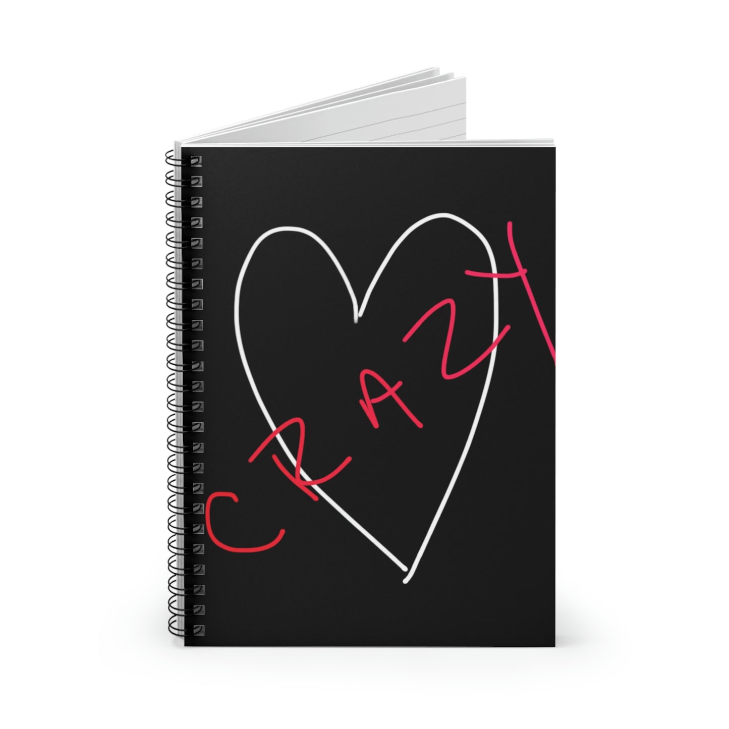 Crazy Heart- Spiral Notebook - Ruled Line