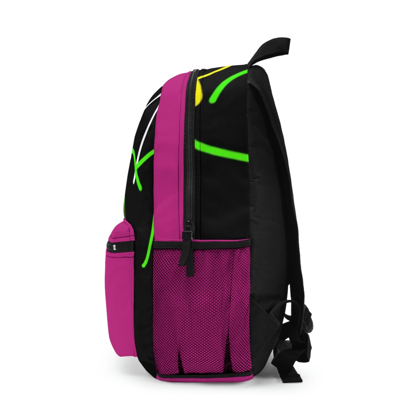 Colorful Hearts- Backpack- Black & Pink