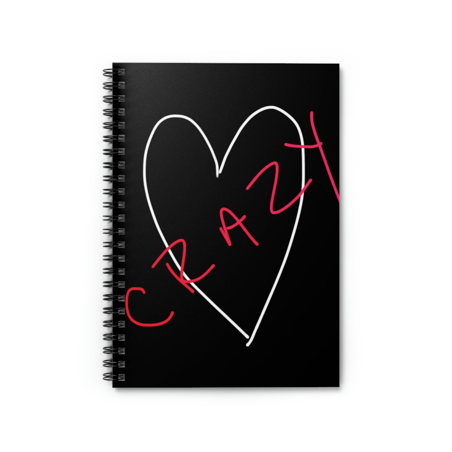 Crazy Heart- Spiral Notebook - Ruled Line