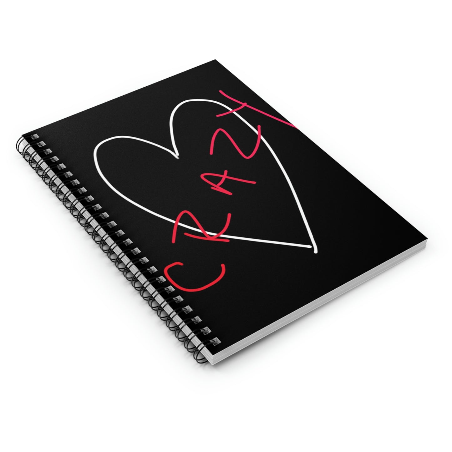 Crazy Heart- Spiral Notebook - Ruled Line