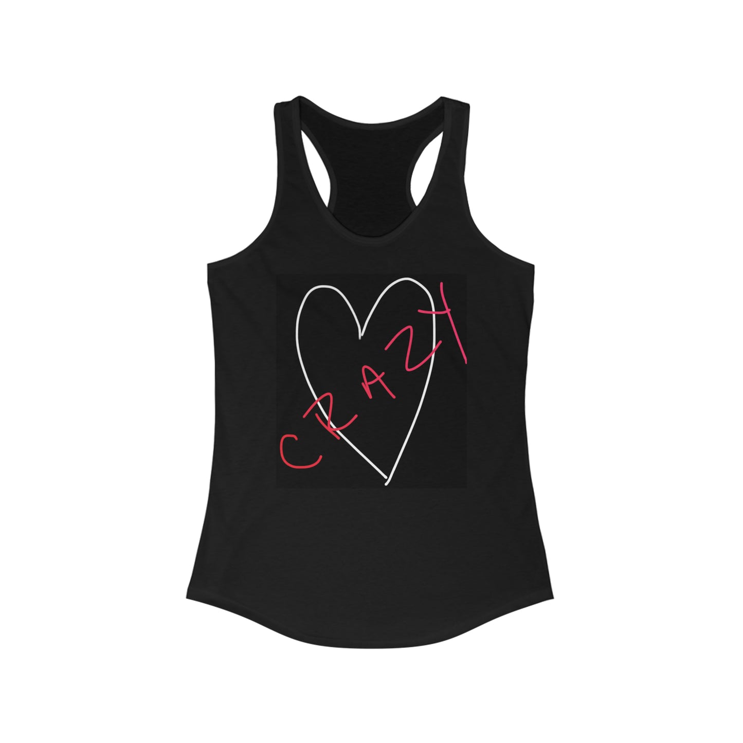 Crazy Heart- Women's Ideal Racerback Tank