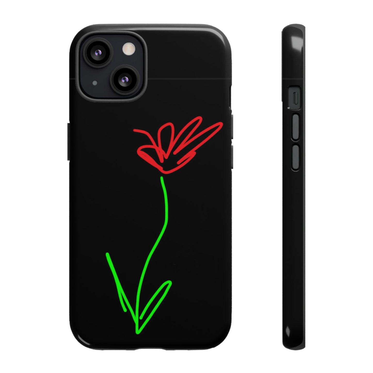 Red Flower- Tough Cases- 41 Phone Styles