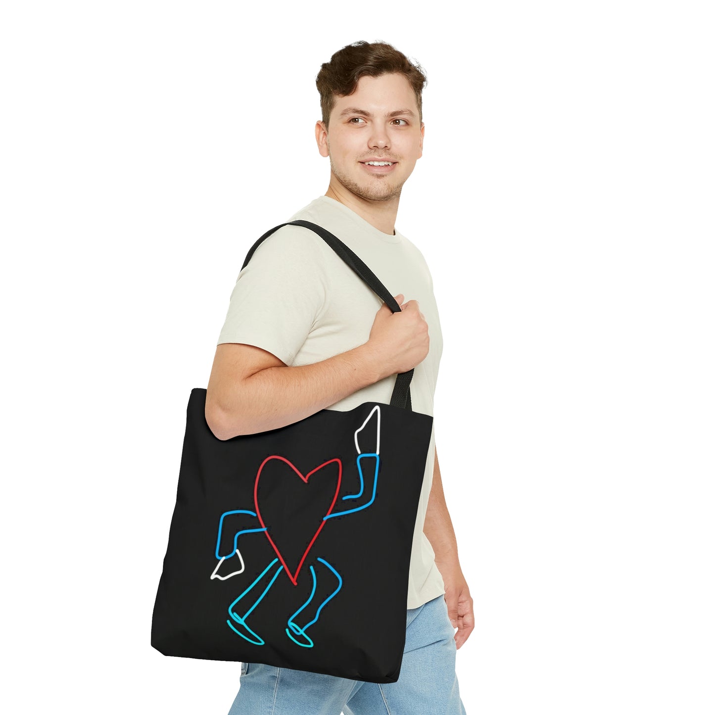 You Make My Heart Dance- Tote Bag (AOP)- Black