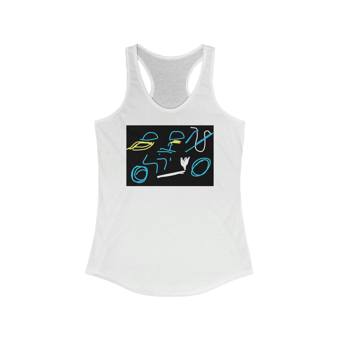 Blonde Biker Babe- Women's Ideal Racerback Tank