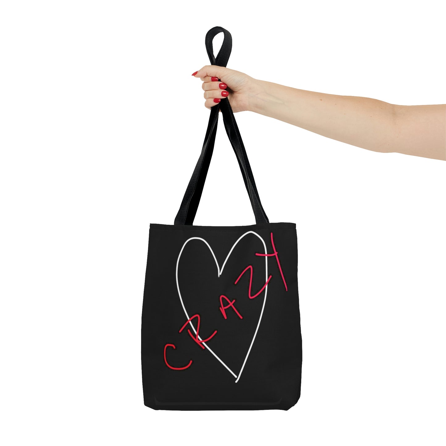 Crazy Heart- Tote Bag (AOP)- Black