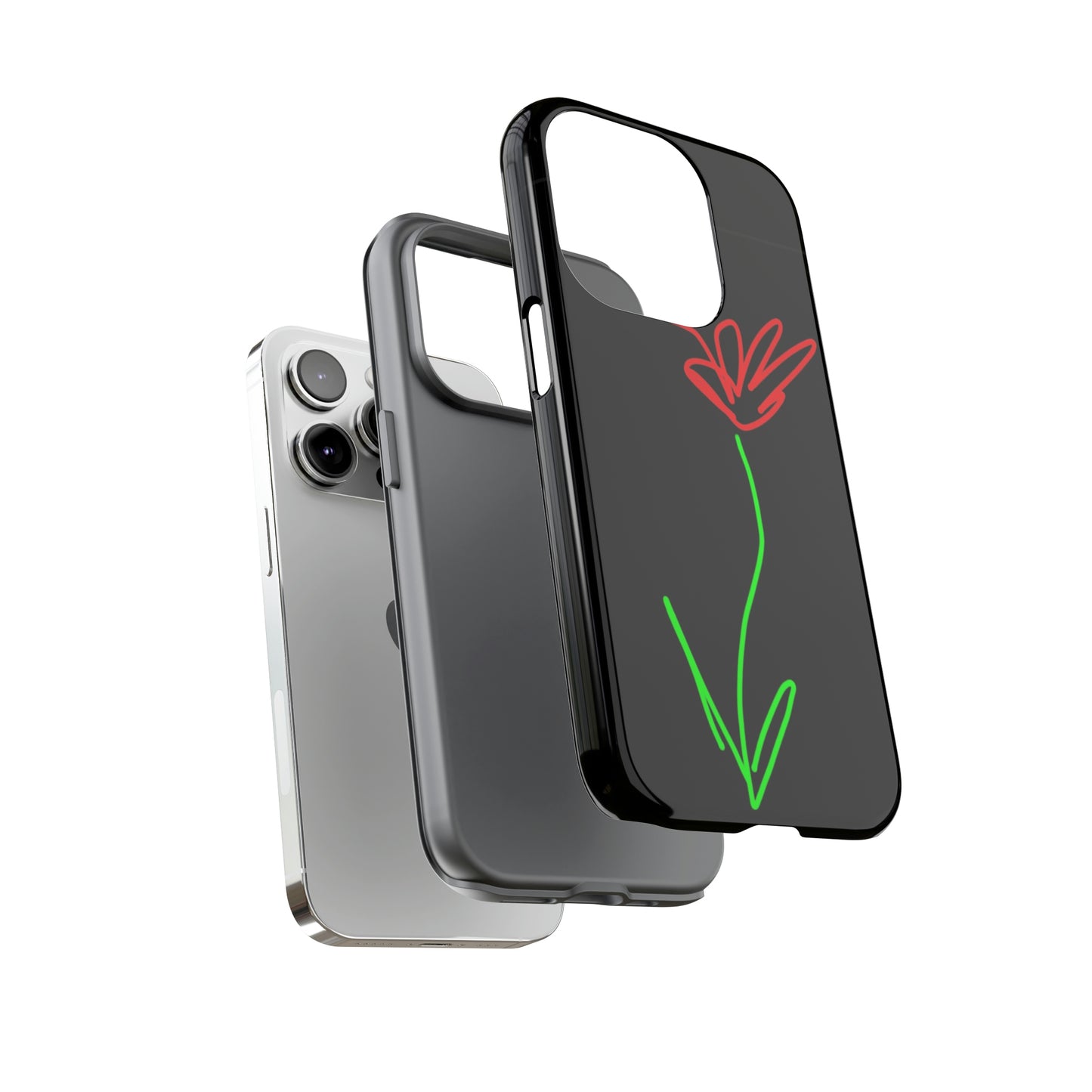 Red Flower- Tough Cases- 41 Phone Styles