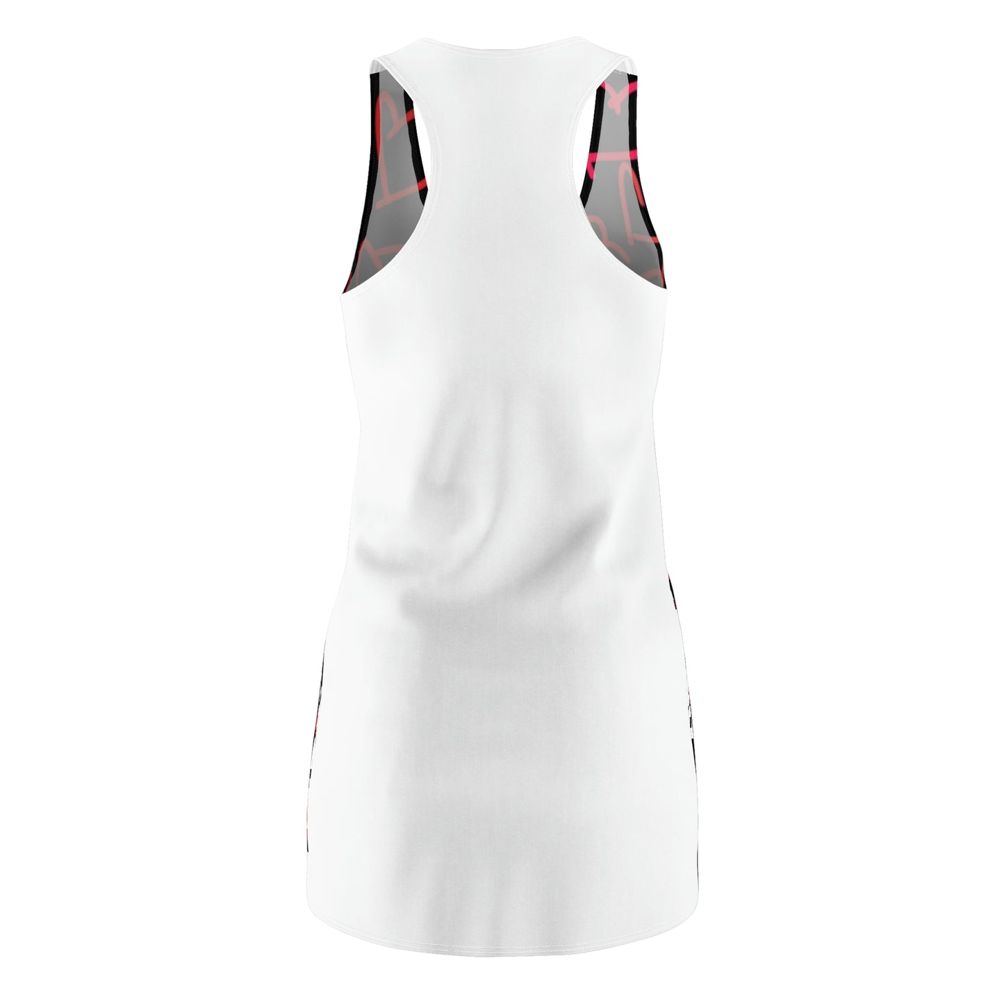 Million Hearts- Women's Cut & Sew Racerback Dress- Black & White