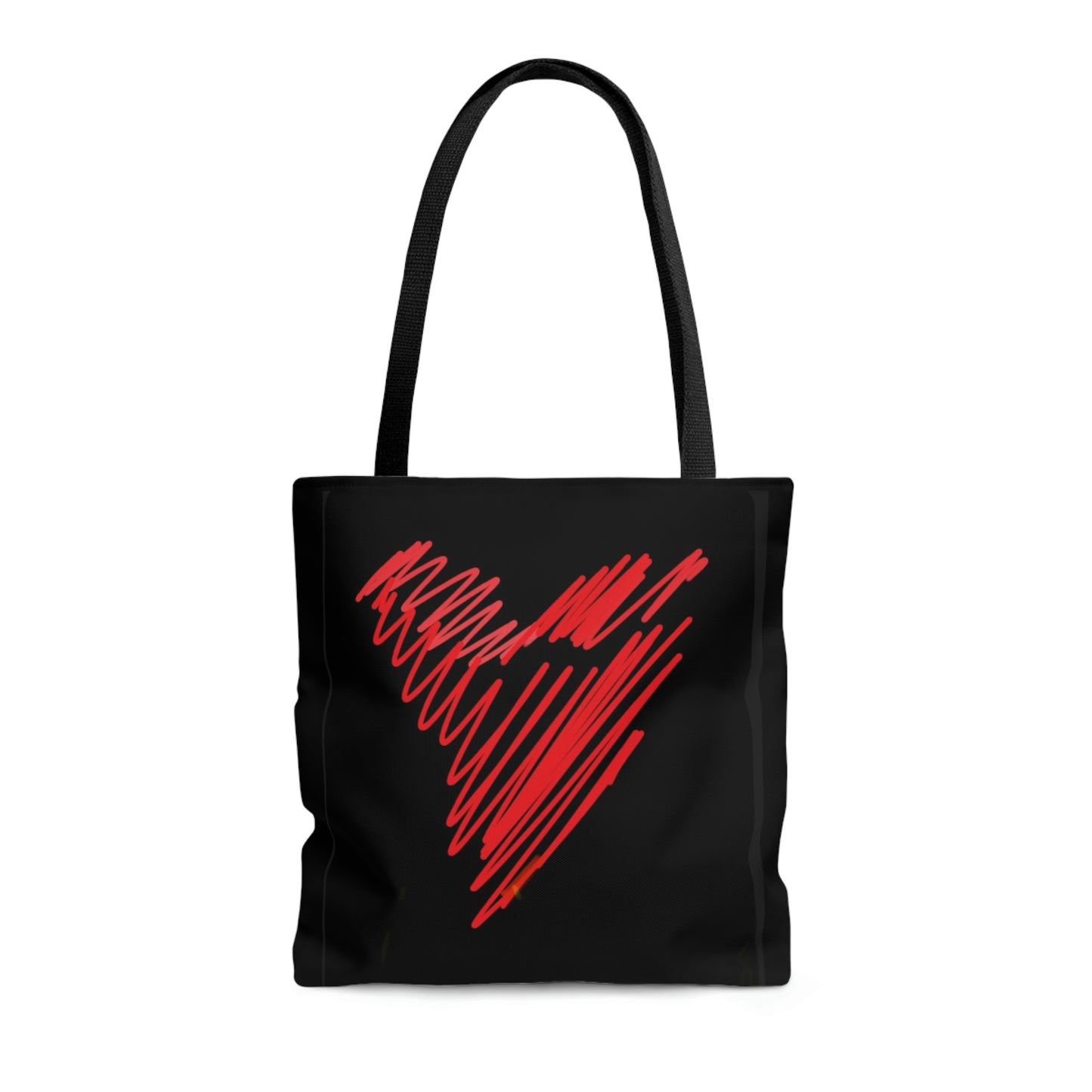 Scribble Heart/LOVE- AOP Tote Bag