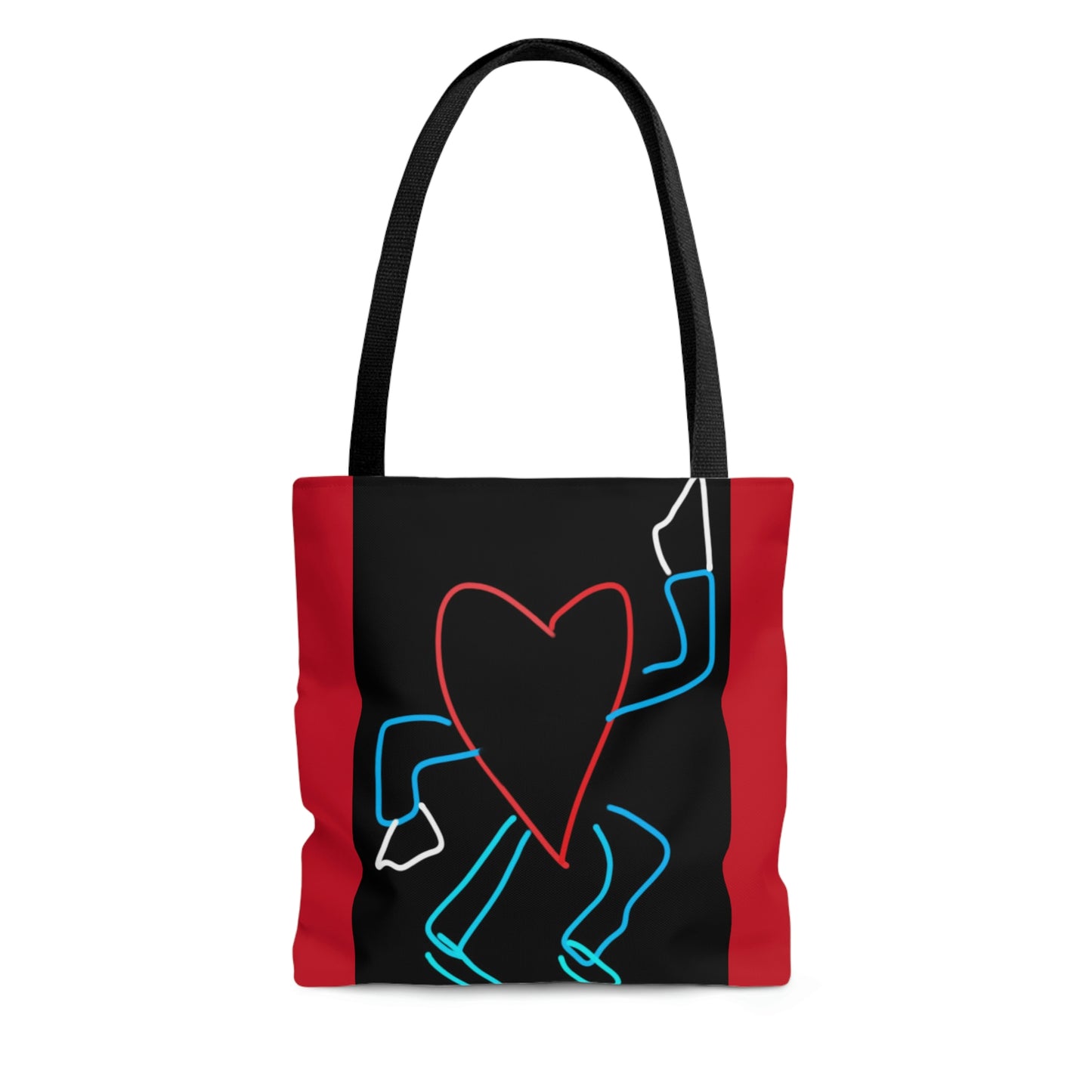 You Make My Heart Dance- Tote Bag (AOP)- Black and Red