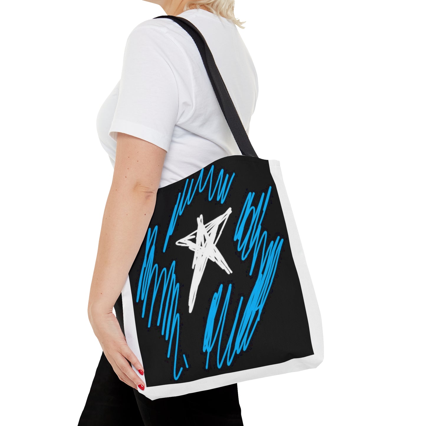 July 4th- Star Field- Tote Bag (AOP)- Black and White