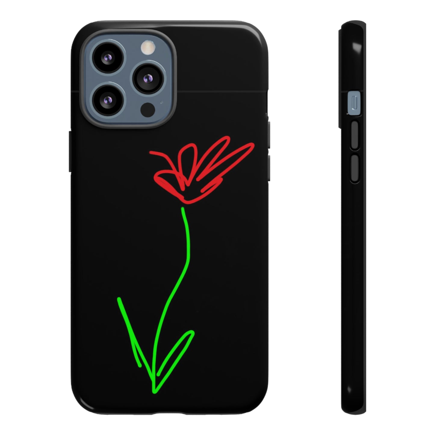 Red Flower- Tough Cases- 41 Phone Styles