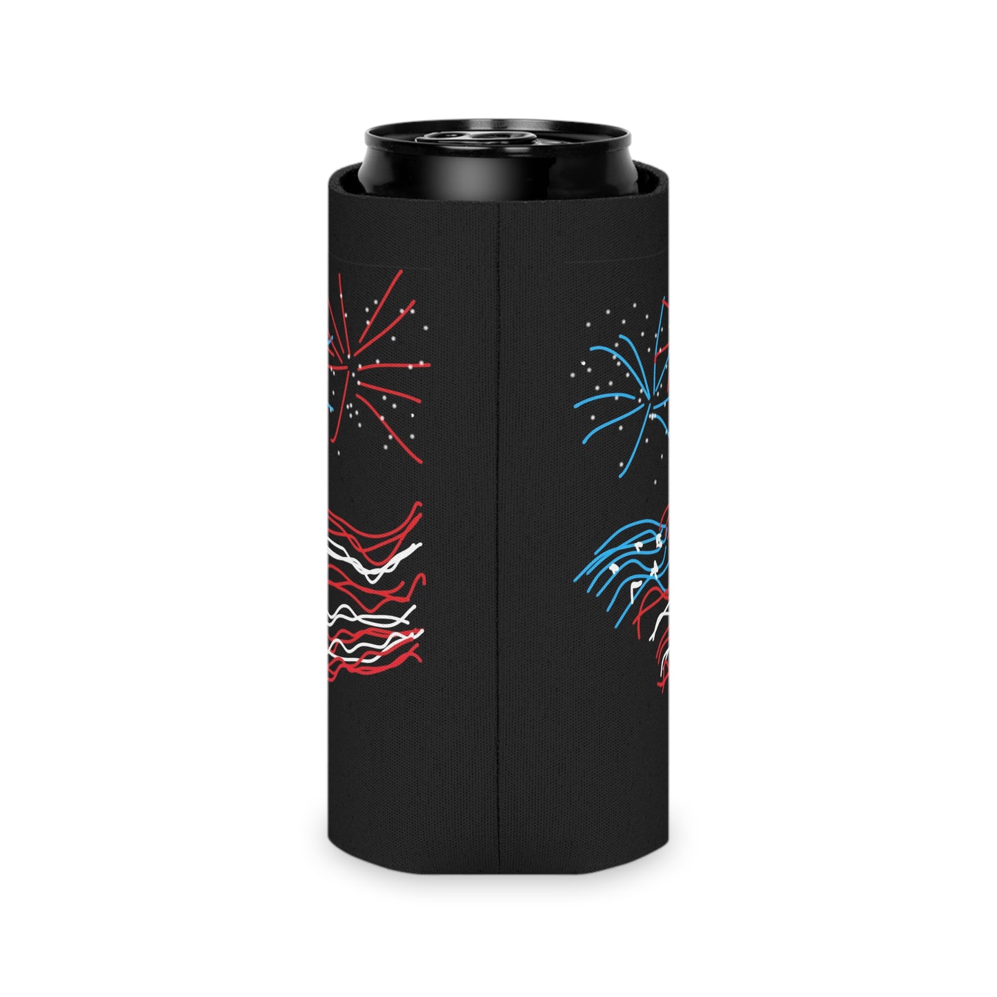 July 4th- Fireworks/x2- Can Cooler